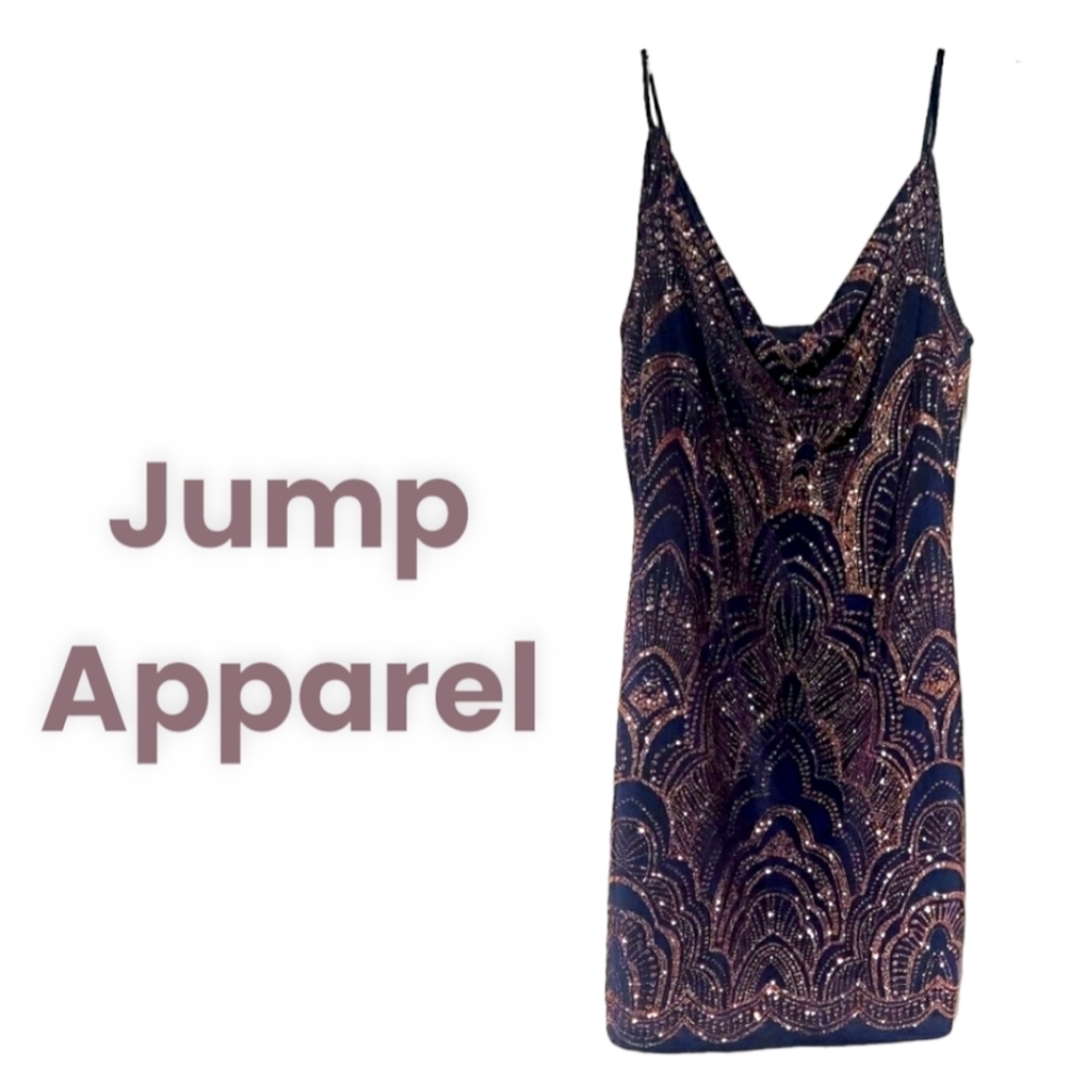 Jump apparel dress blue and gold Juniors size XL